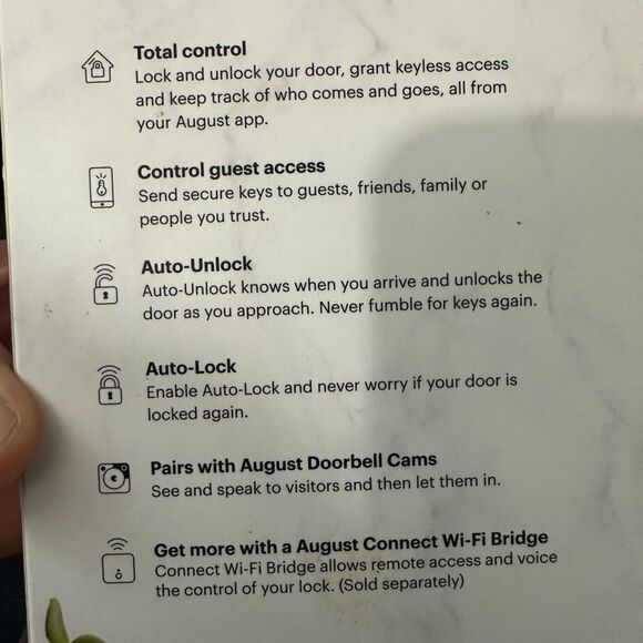 August Home Smart Lock 3rd Generation Keyless Entry Never used - Picture 3 of 8